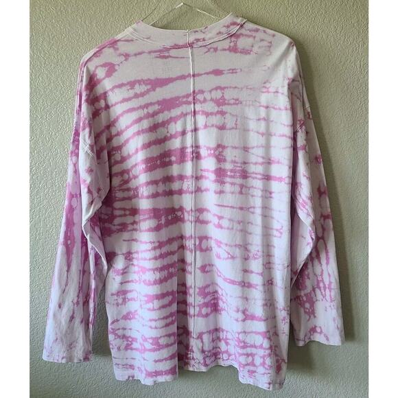 Anthropologie Free People Tie Dye T-Shirt Small Long Sleeve Tee Shirt Oversized - Picture 6 of 10